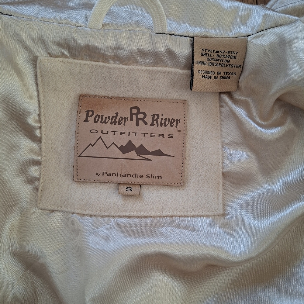 Powder PR River Cream Wool Jacket with Black Embroidery Cardigan Outfitters - Picture 8 of 12